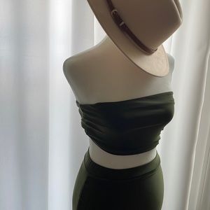 OOTDFash Olive green skirt set